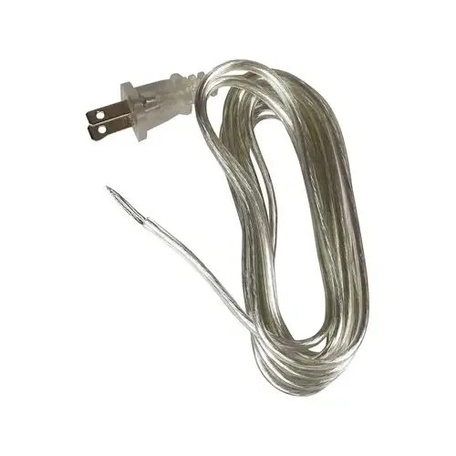 Jandorf 60133 Lamp Cord with Polarized Plug Silver