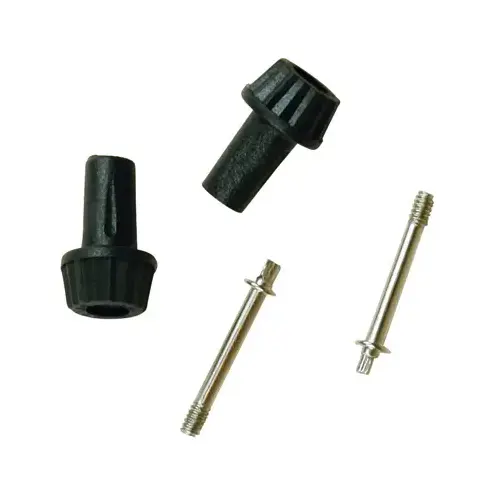 Jandorf 60143 Lamp Socket Knobs 1/2-In. Extension, Black, Plastic, 4/36-In   pair