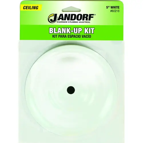 Jandorf 60218 Blank-Up Kit, White, For: Outlet Box After Removal of an Existing Fixture