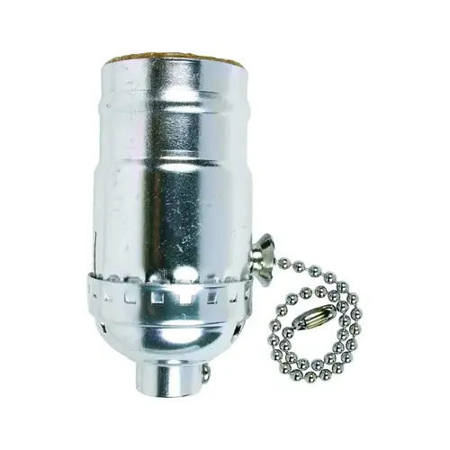 Jandorf 60405 Pull Chain Lamp Socket, 250 V, 250 W, Nickel Housing Material