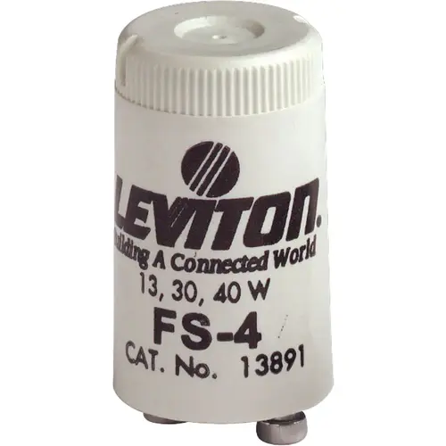 Leviton 002-13891-000 13W/30W/40W 2-Pin T8 FS-4 Fluorescent Starter