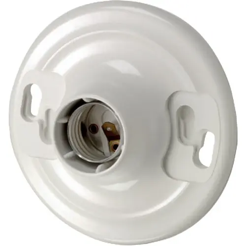 Leviton 08829-CW1 Keyless Socket Plastic Incandescent Medium Base White