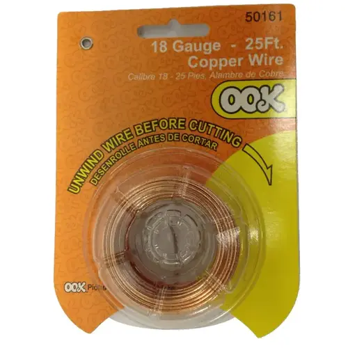 Ook 534680 Copper Wire, 18 Gauge x 25 ft