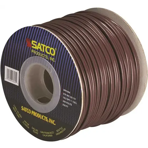 Satco 93/131 250 ft. 18/2 Brown Vinyl Lamp Zip Cord