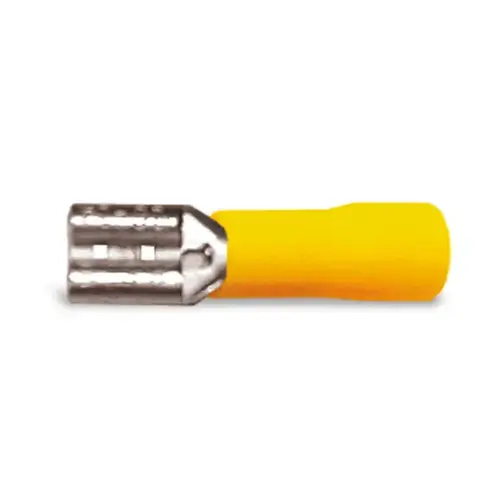 Calterm 61320 Female Disconnect 6.4mm 10-12 Gauge pack of 16 Yellow