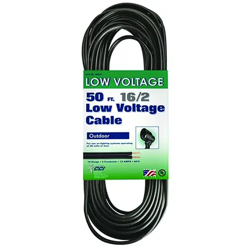 CCI 55213142 Electrical Cable, 2 -Conductor, 30 V Black