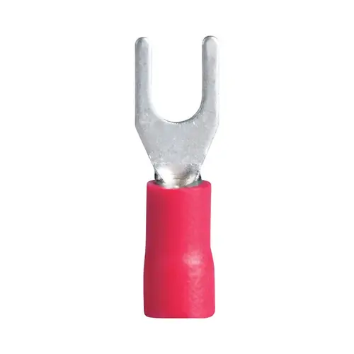 GB 20-111 Spade Terminal, 600 V, 22 to 18 AWG Wire, #4 to 6 Stud, Vinyl Insulation, Red - pack of 20