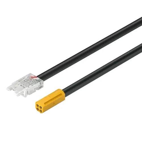 Hafele 833.95.704 Lead, Hafele Loox5 for LED-Band RGB (3/8") 10 mm, 12 V, AWG 20 2000 mm 78 3/4" Clip width 12 mm, Length: 2000 mm (78 3/4")