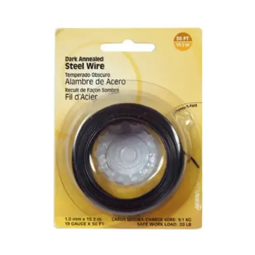 Hillman 123110-N Wire 50 ft. L Black Annealed Steel 19 Ga. Black Annealed