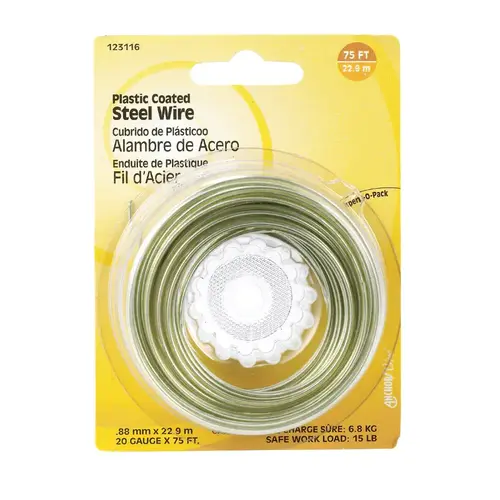 Hillman 123116-N-XCP6 Wire 75 ft. L Plastic 20 Ga. - pack of 6