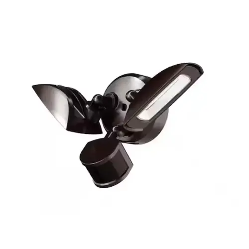 PROBRITE FSXD60-MS-4K-BZ Twin Head Security Light, 45W Wattage, Motion Sensor, Bronze Finish
