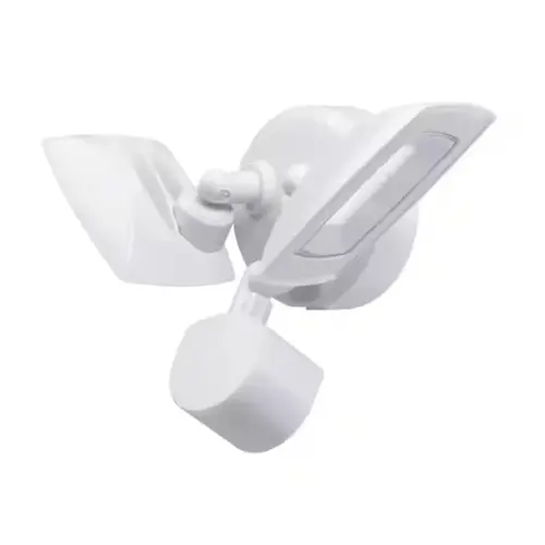 PROBRITE FSXD60-MS-4K-WH Twin Head Security Light, 45W Wattage, Motion Sensor, White Finish