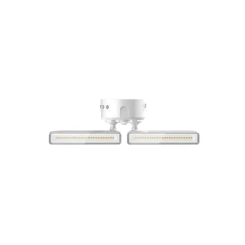PROBRITE RUL20-5CCT-MS-WH Ruler LED Twin Head Flood Light, 20W Wattage, 2000 Lumens Output, White Finish