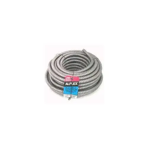 Southwire FO7500050M Alflex Flexible Conduit, 3/4 in, 50 ft L, Aluminum
