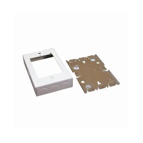 Wiremold BW2 700 Outlet Box, 1 -Gang, Metal, White, Wall Mounting