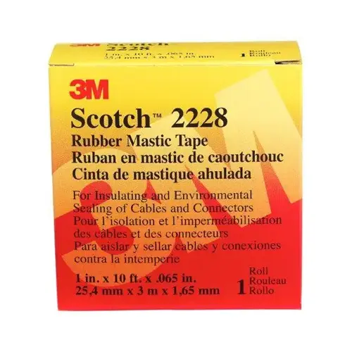 3M 50727-BA-5 Rubber Mastic Tape, 1-In. x 10-Ft.
