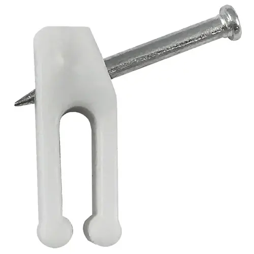 Amertac TM1020NAFW Cable Staple Nail, Plastic, White