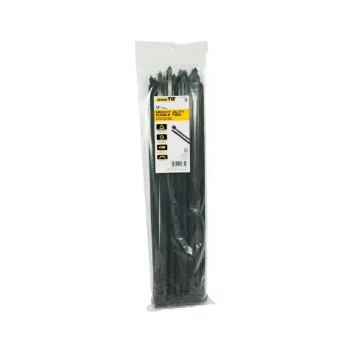 ECM INDUSTRIES LLC CT17-17550UVB Extra Heavy Duty Cable Tie, UV Black, 17-In - pack of 50
