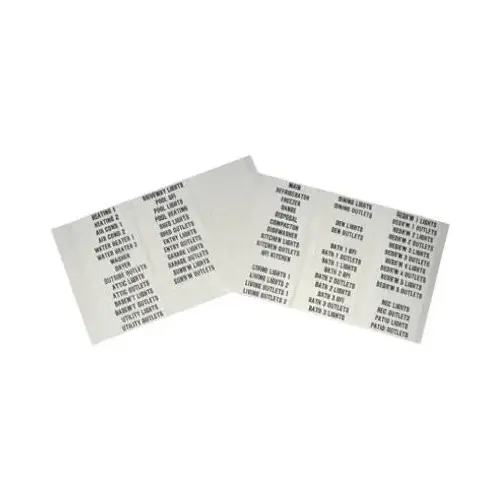Gardner Bender 42-ALPHA Circuit Breaker Load Center Labels, 90-Ct.