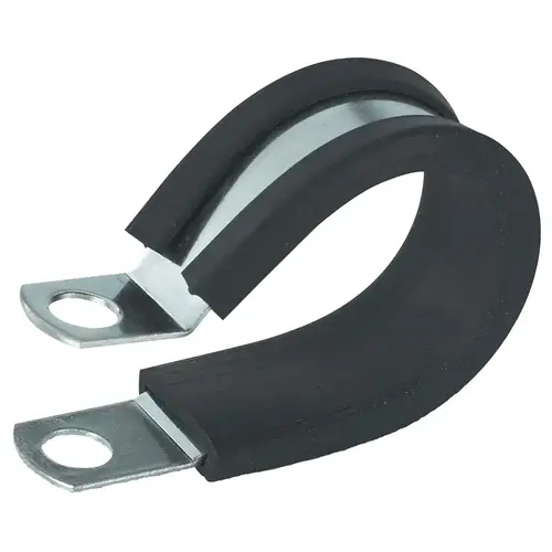 Gardner Bender PPR-1558 Insulated Clamp, 5/8 in Max Bundle Dia, Rubber/Steel, Black Pair