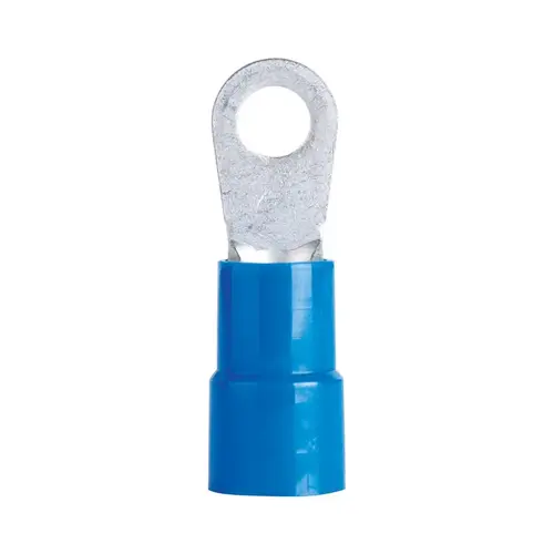 GB 14-096 Ring Terminal, 600 V, 6 AWG Wire, 3/8 in Stud, Vinyl Insulation, Blue - pack of 4