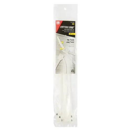 GB 45-311SC Cable Tie, Double-Lock Locking, 6/6 Nylon, Natural - pack of 20