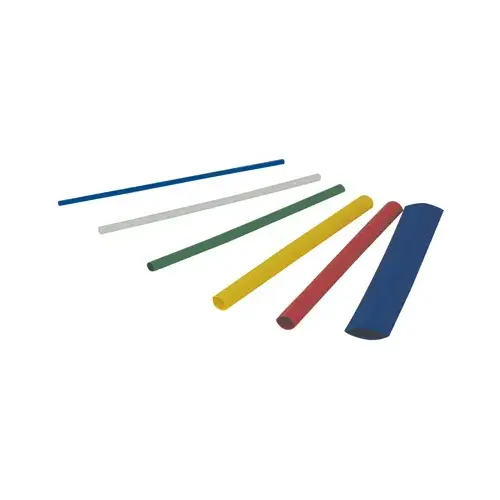 GB HST-ASTA Heat Shrink Tubing, 1/4 in Expanded, 1/8 in Recovered Dia, 4 in L, Polyolefin Assorted Colors - pack of 160