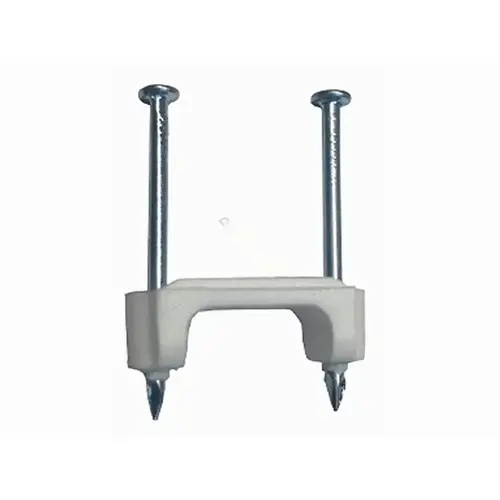 GB PS-50-XCP10 Cable Staple, 1/2 in W Crown, 1-1/4 in L Leg, Plastic/Polyethylene - pack of 500