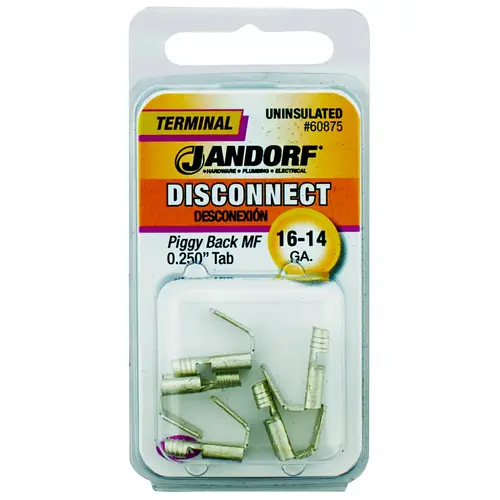 Jandorf 60875 Disconnect Terminal, 16 to 14 AWG Wire, Copper Contact - pack of 5