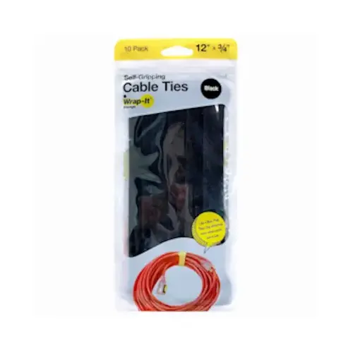 JJAAMM LLC 410-12BL 10PK 12" BLK Cable Tie