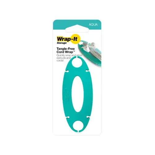 JJAAMM LLC 500-CW-AQ Tangle Free Cord Wrap, Aqua
