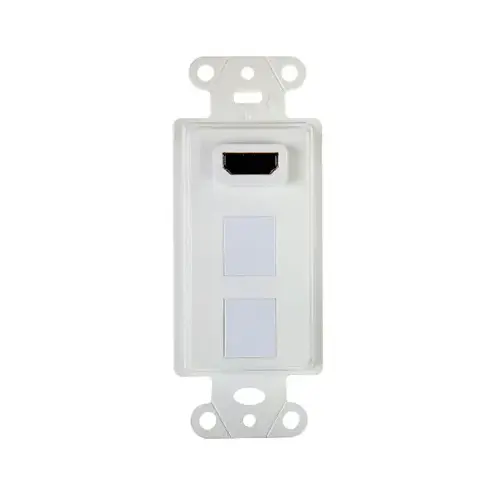 PASS & SEYMOUR WP1011WH HDMI Strap, Pre-Configured, 2-Port, White