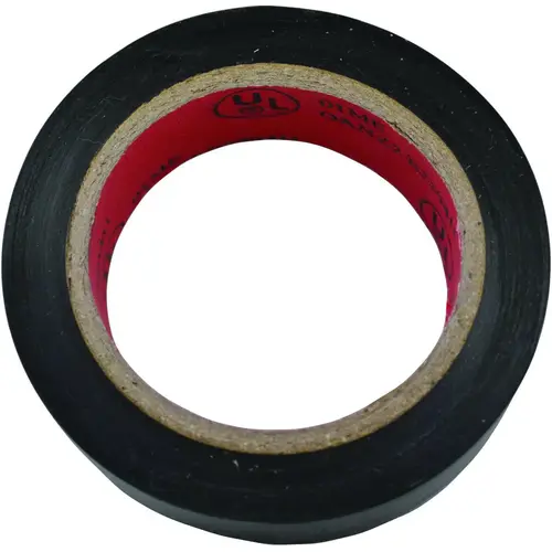 ProSource ET-303L-XCP48 Electrical Tape, 30 ft L, 0.75 in W, PVC Backing, Black - pack of 48