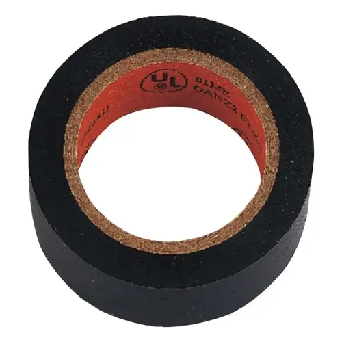 Vulcan W501D-XCP108 Electrical Tape, 30 ft L, 0.75 in W, PVC Backing, Black - pack of 108
