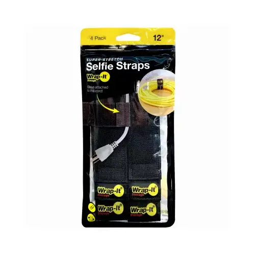 Wrap-It Storage 704-SE-12B-XCP6 12" Selfie Strap - pack of 6
