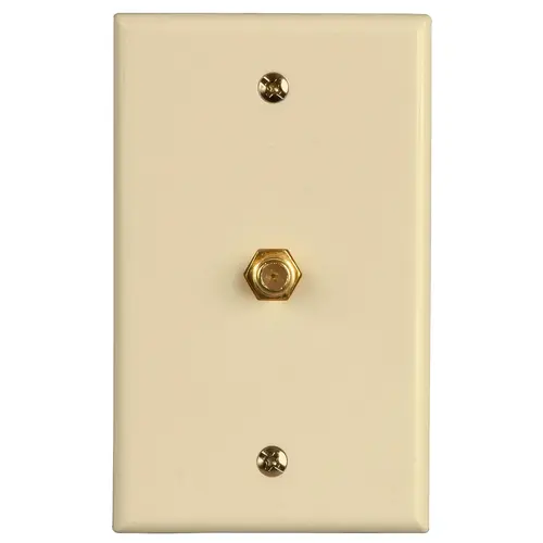 Zenith VW1001WJ1A Wallplate, 4-1/2 in L, 2-3/4 in W, Almond