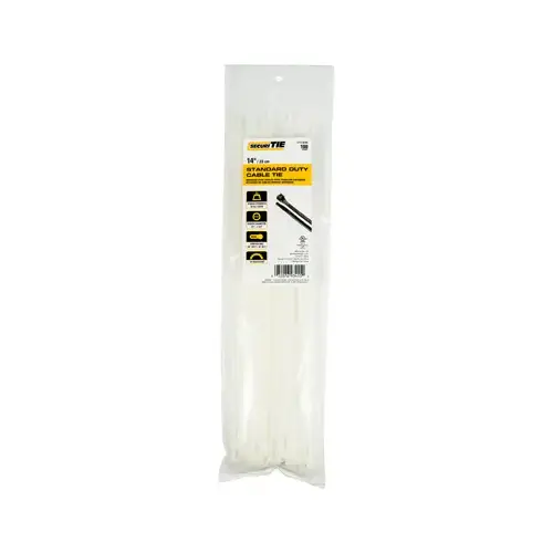 ECM INDUSTRIES LLC CT14-50100 Standard Duty Cable Tie, 14-In - pack of 100