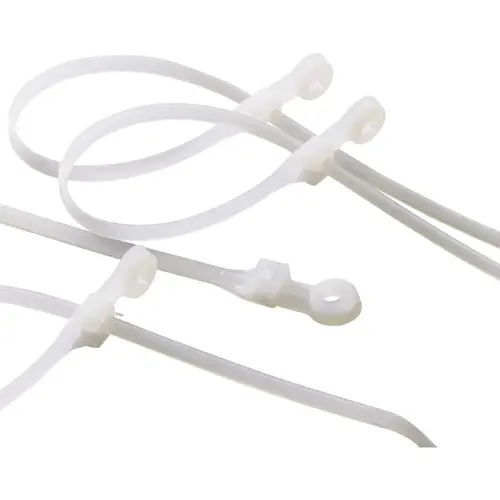 Gardner Bender 45-308MT 8 In. x 0.17 In. Natural Color Nylon Mounting Cable Tie - pack of 20