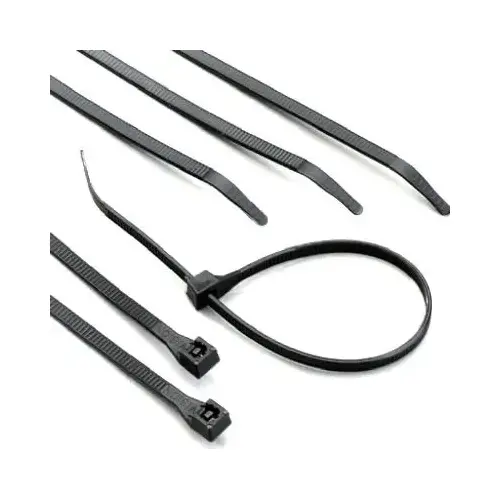 GB 46-310UVB Cable Tie, Double-Lock Locking, 6/6 Nylon, Black - pack of 100