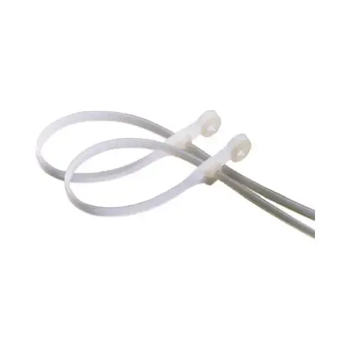 GB 48-308 Mounting Cable Tie, Nylon, White, 8-In pack of 100 Natural