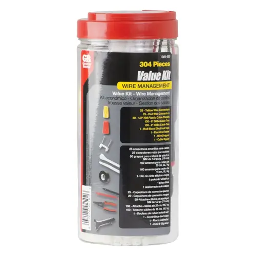 GB EVK-003 Electrical Project Kit, Assorted, 304 -Piece - pack of 304