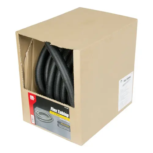 GB FLX-1050B Split Tubing, 1 in Dia, 50 ft L, Polypropylene, Black