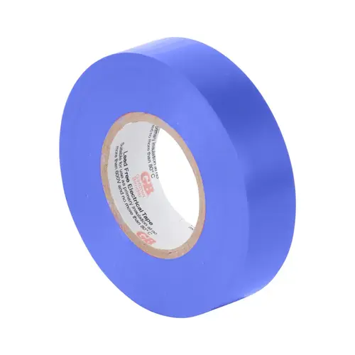 GB GTB-667P Electrical Tape, 66 ft L, 3/4 in W, PVC Backing, Blue