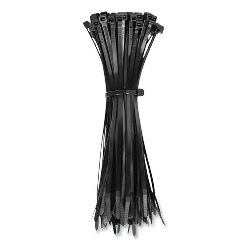Klein Tools 450200 Cable Ties, 50 lb Tensile, 8 in, Black - pack of 10