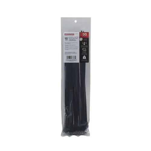 ProSource CT0932-A Cable Tie, 50 mm Max Bundle Dia, Mounting Tie Locking, Nylon, Black, Screw - pack of 50