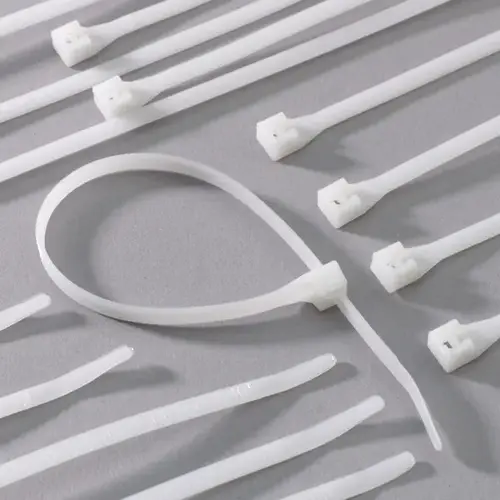 ECM INDUSTRIES LLC 45-104-XCP10 Cable Tie, Nylon, White, 4-In - pack of 400