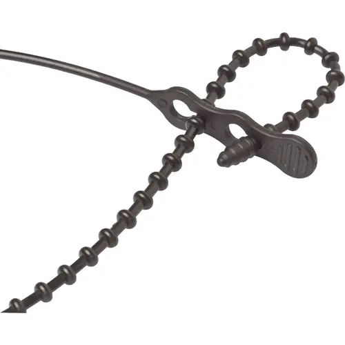 Gardner Bender 45-24BEADBK Beadle Wrap 24 In. x 1/4 In. Black Flexible Plastic Cable Tie - pack of 5