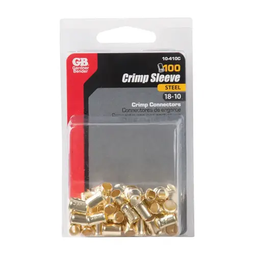 GB 10-410C Crimp Connector, 10 to 18 AWG Wire, Steel Contact Silver - pack of 100
