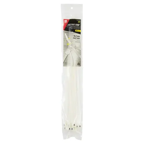 GB 45-314SC Cable Tie, Double-Lock Locking, 6/6 Nylon, Natural - pack of 20