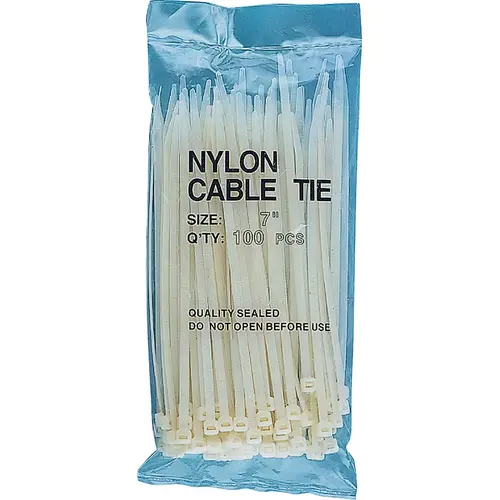 ProSource RAT9/3111D3L Cable Tie, 42 mm Max Bundle Dia, Self-Lock Locking, Nylon, Clear - pack of 100